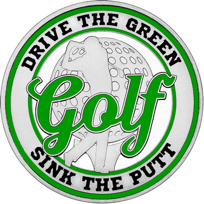 Green "Golf" with Green Outer Circular Borders